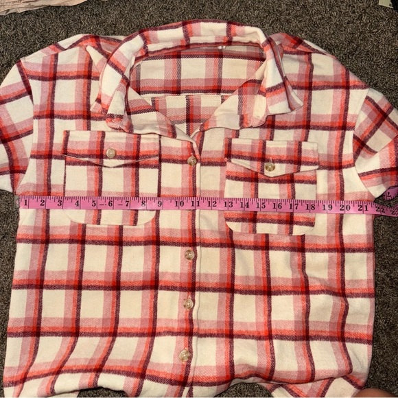 Buckle BKE Size Small Oversized Boyfriend Flannel Shirt Shaket - Picture 3 of 7